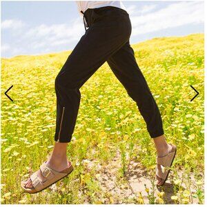 Albion Jetsetter Black Joggers Zipper Drawstring Athleisure Women's XXS